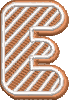 37 Motifs de broderie machine : Alphabet et nombre Biscuit au gingembre