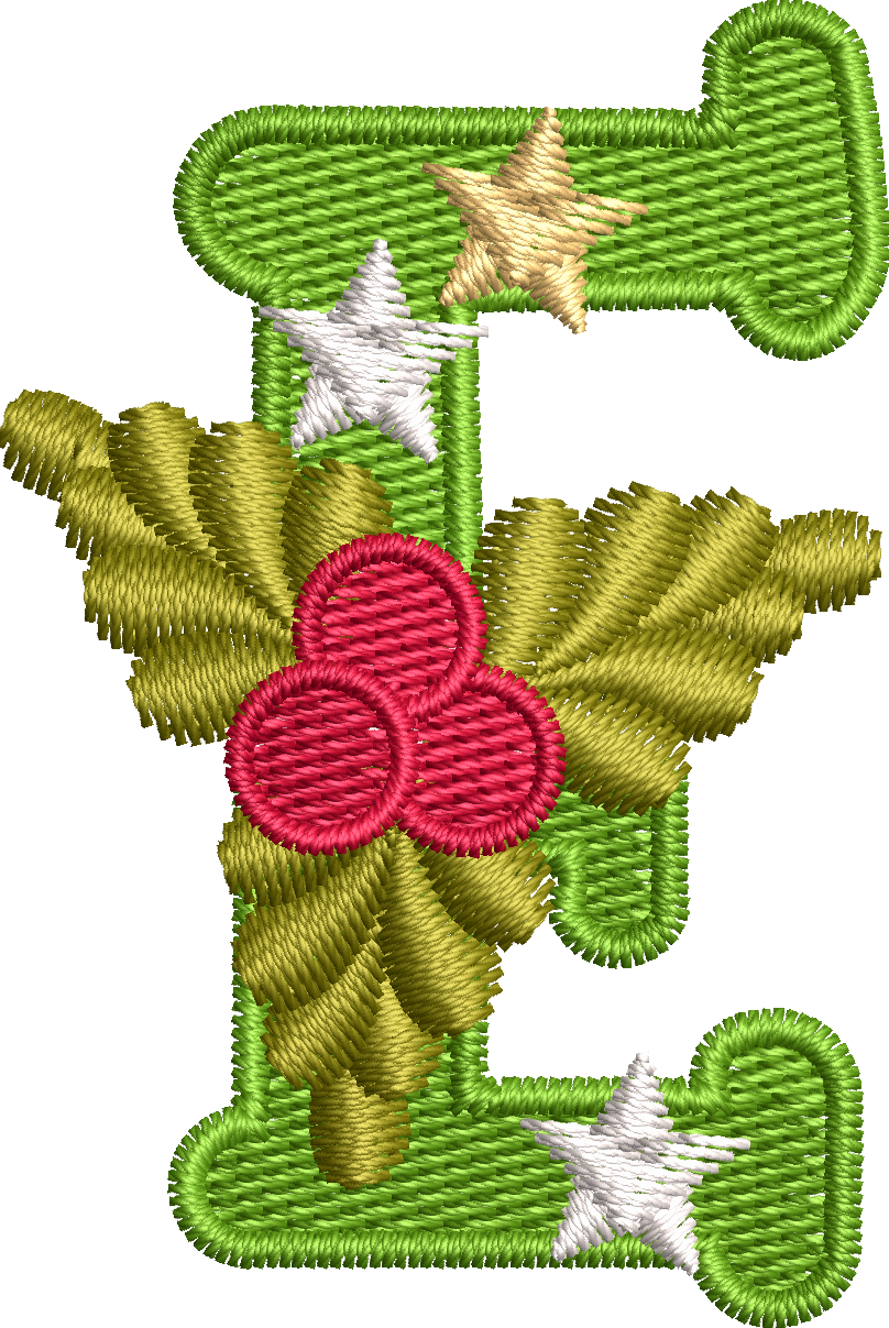 26 Motifs de broderie machine : Alphabet Noël