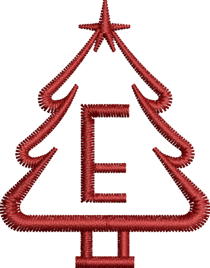 26 Motifs de broderie machine : Alphabet Sapin 2