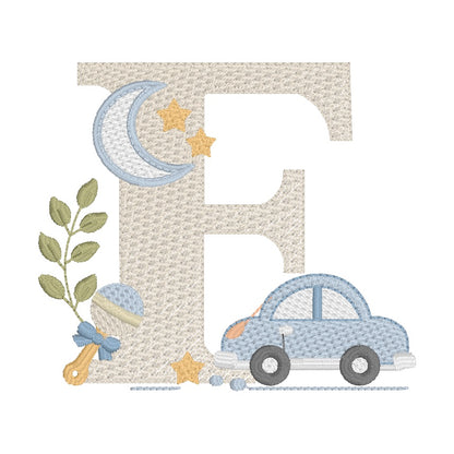 26 Lettres Voiture et 9 éléments décoratifs