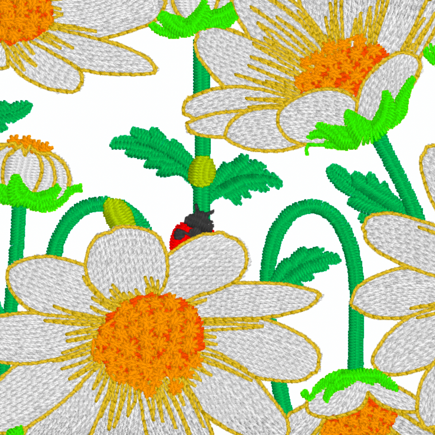 Motif de broderie machine : Fleur de jardin 305