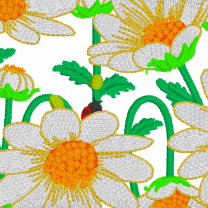 Motif de broderie machine : Fleur de jardin 305