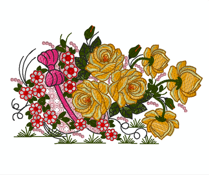 Motif de broderie machine : Fleur de jardin 180