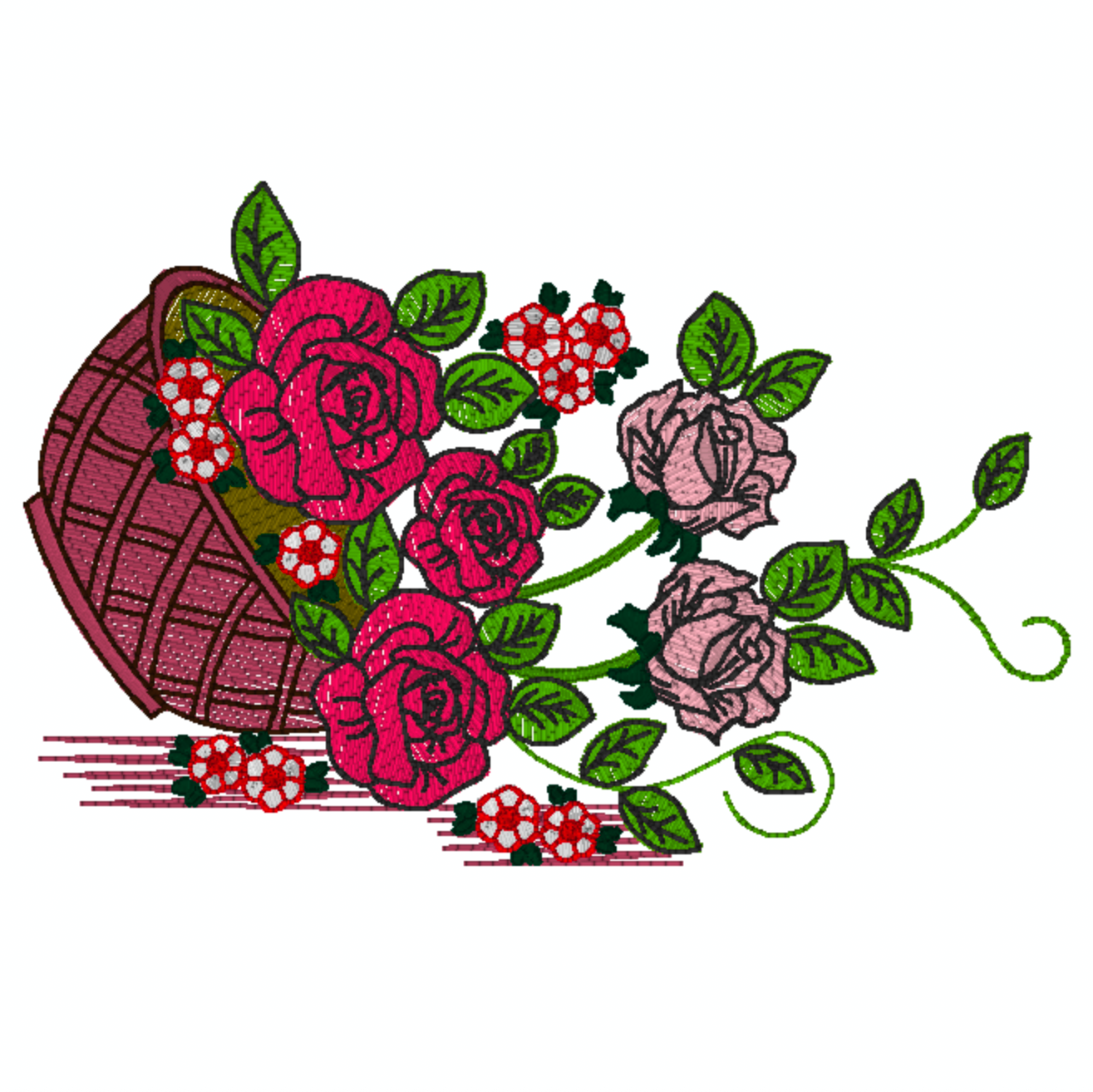 Motif de broderie machine : Fleur de jardin 179