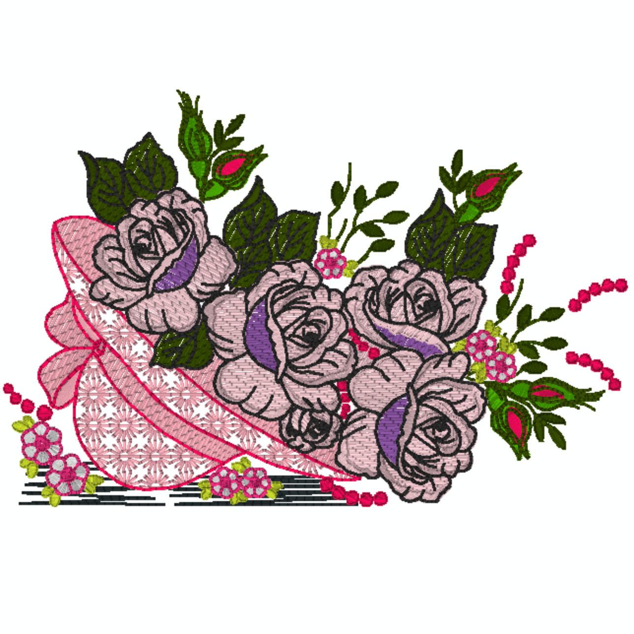 Motif de broderie machine : Fleur de jardin 181