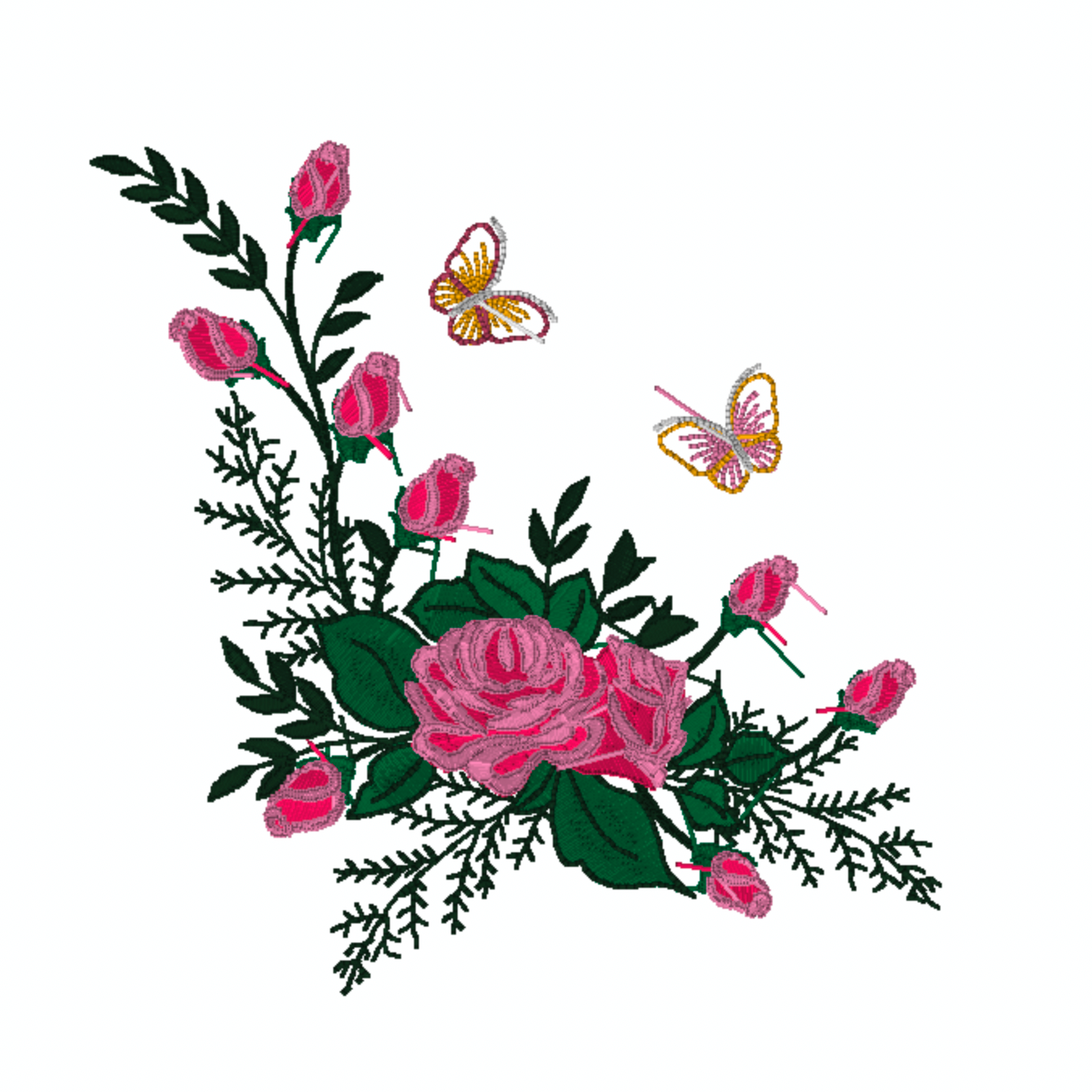 Motif de broderie machine : Fleur de jardin 189