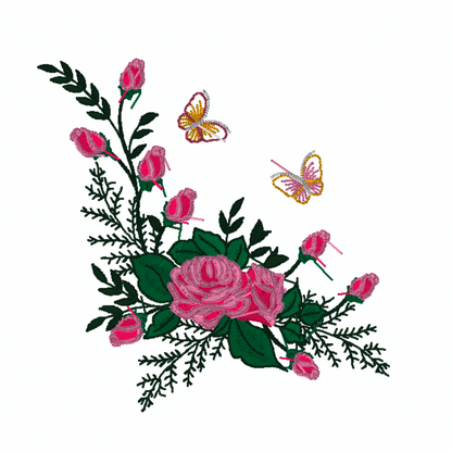 Motif de broderie machine : Fleur de jardin 189