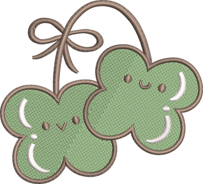 9 motifs de broderie machine + appliqué : Trèfles