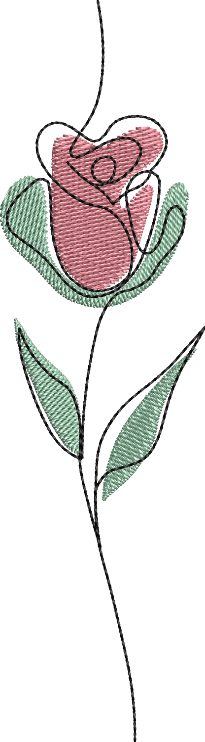 6 motifs de broderie machine : Fleurs aquarelle