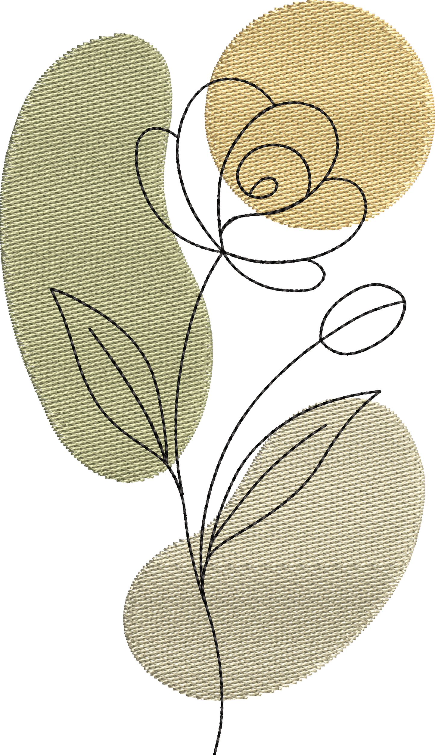 6 motifs de broderie machine : Fleurs aquarelle