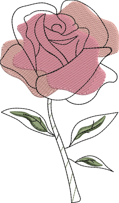6 motifs de broderie machine : Fleurs aquarelle
