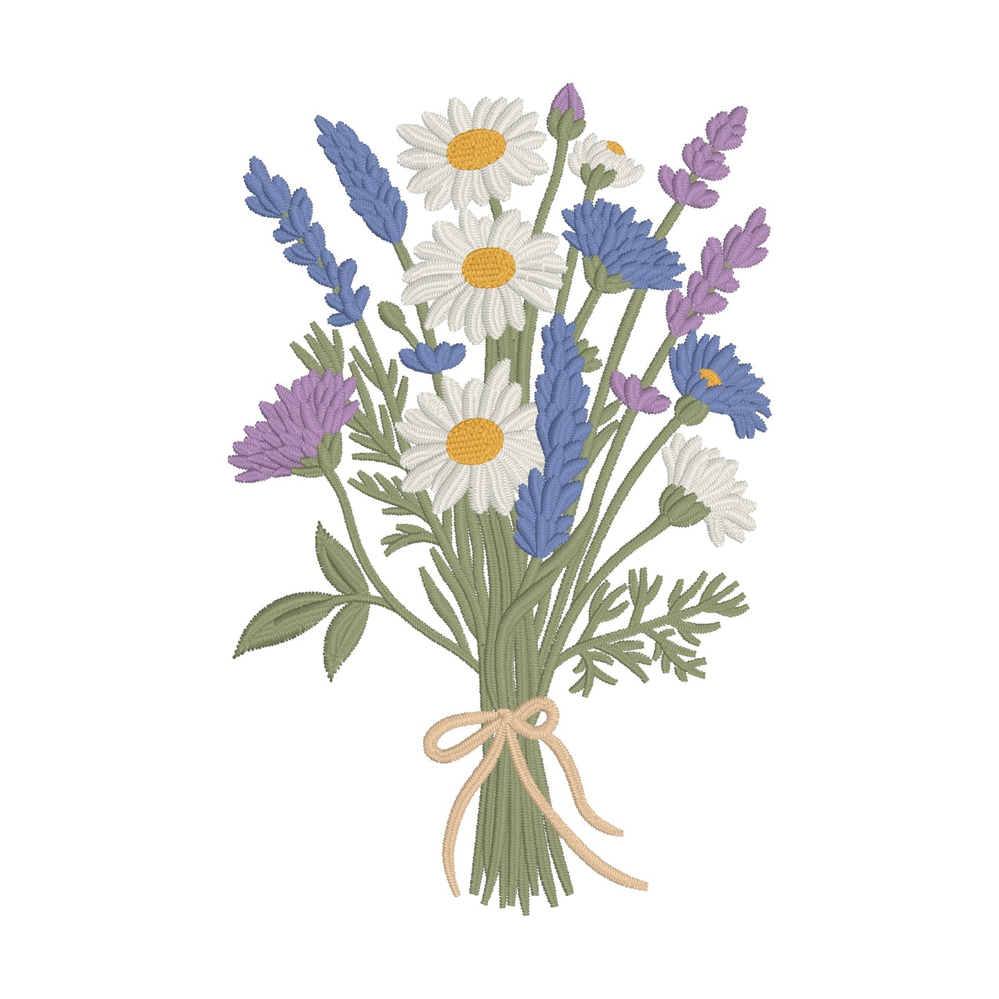 2 motifs de broderie machine : Bouquets sauvages