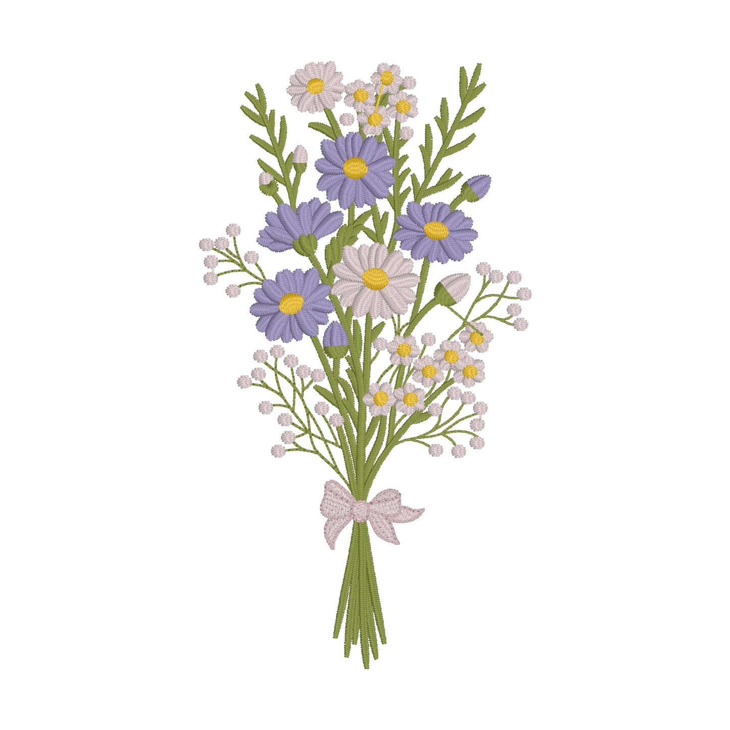 2 motifs de broderie machine : Bouquets sauvages