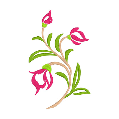 11 motifs de broderie machine : Fleurs décoratives