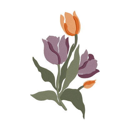 11 motifs de broderie machine : Fleurs décoratives