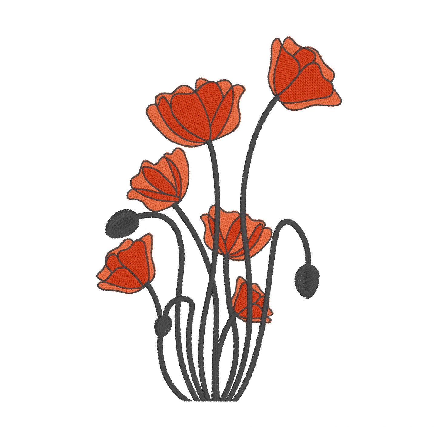 11 motifs de broderie machine : Fleurs décoratives