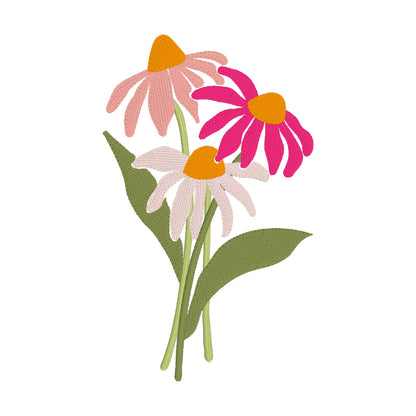 11 motifs de broderie machine : Fleurs décoratives