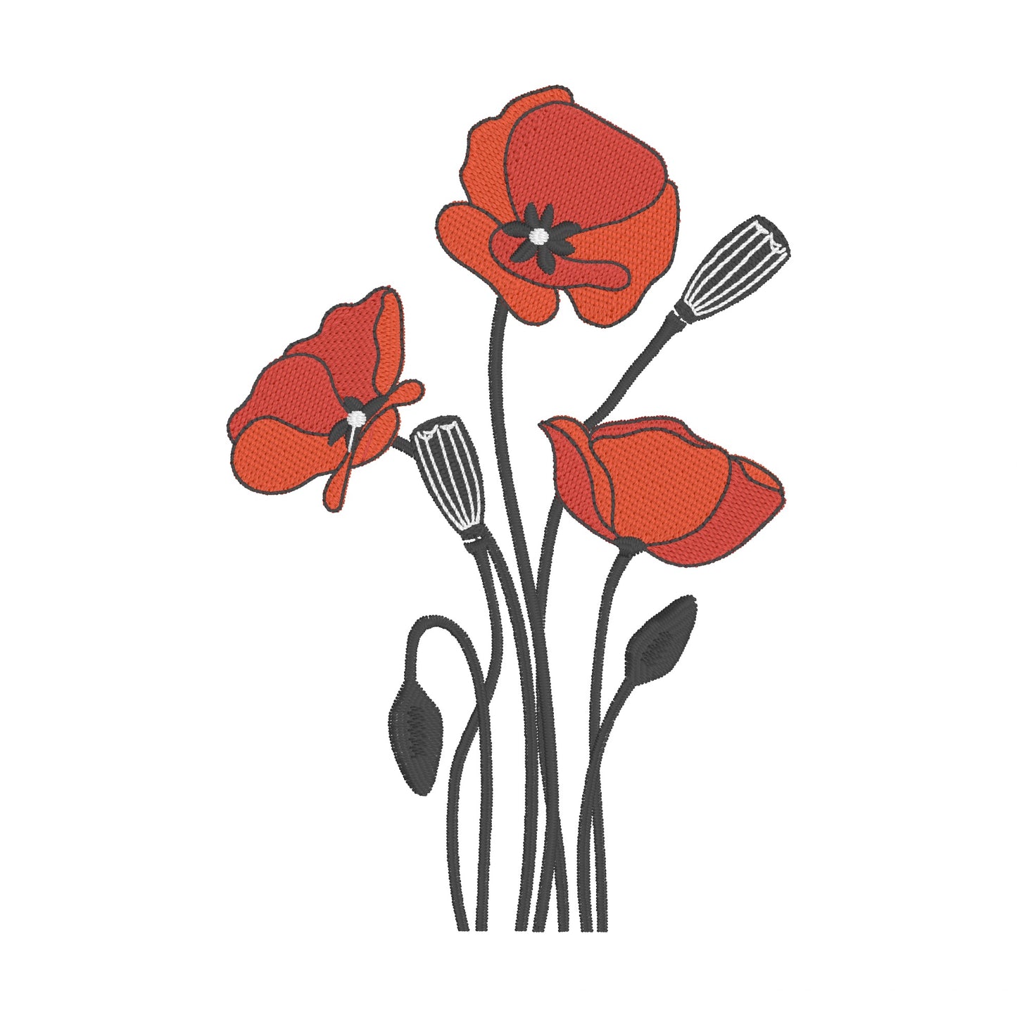 11 motifs de broderie machine : Fleurs décoratives