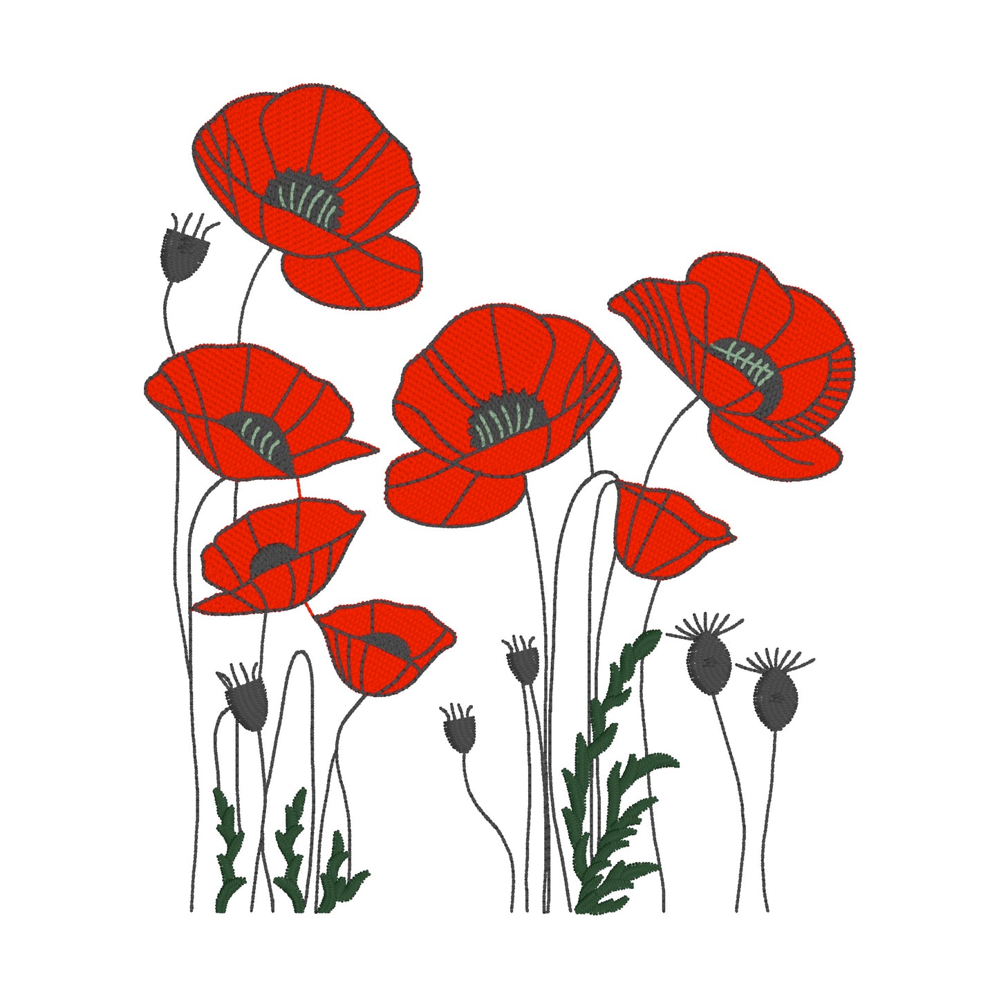 11 motifs de broderie machine : Fleurs décoratives