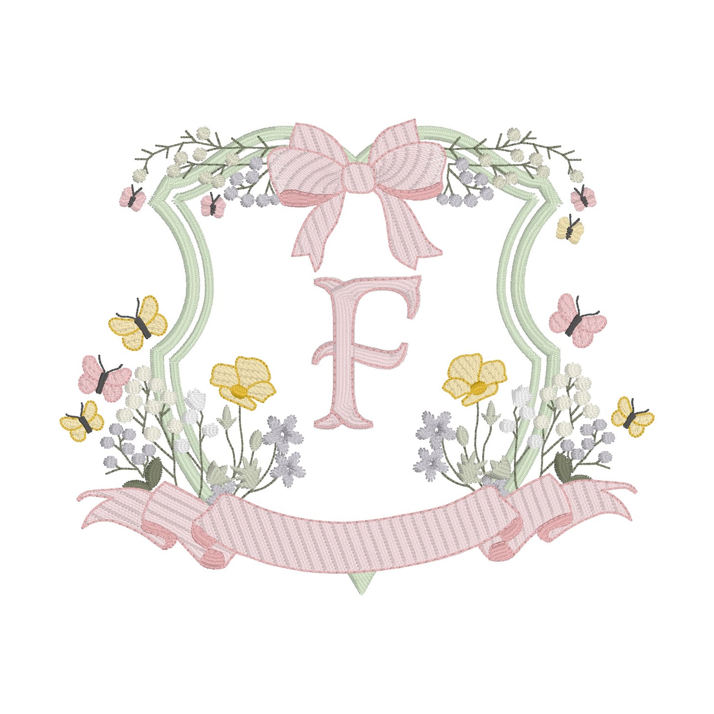 26 Lettres Jardin avec Couronne