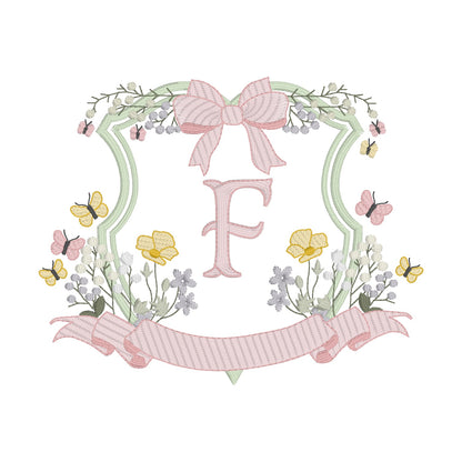 26 Lettres Jardin avec Couronne