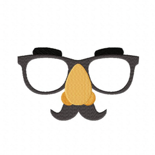 Motif de broderie machine : Masque lunette et moustache