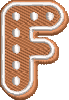 37 Motifs de broderie machine : Alphabet et nombre Biscuit au gingembre