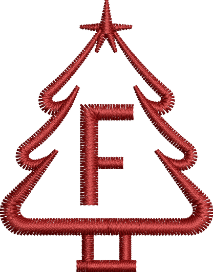 26 Motifs de broderie machine : Alphabet Sapin 2