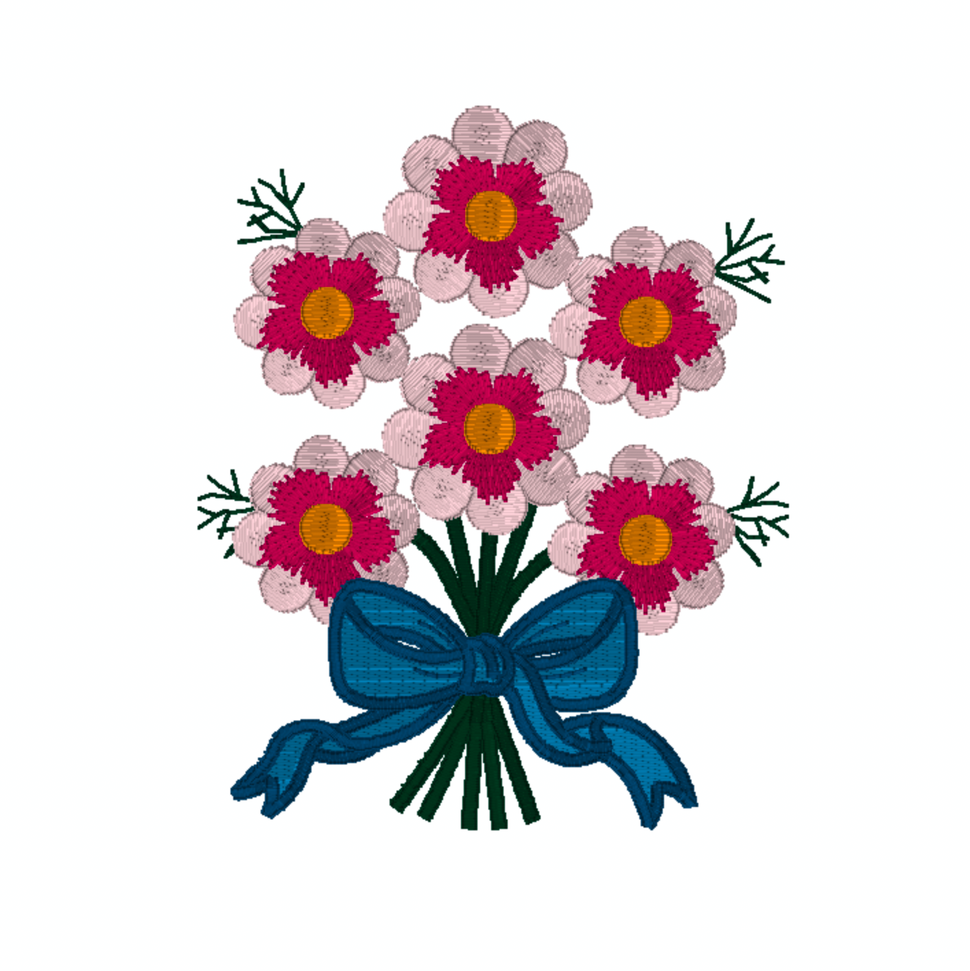 Motif de broderie machine : Fleur de jardin 364