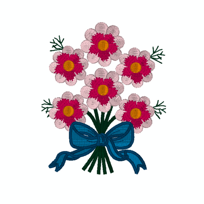 Motif de broderie machine : Fleur de jardin 364