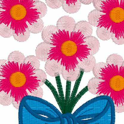 Motif de broderie machine : Fleur de jardin 364