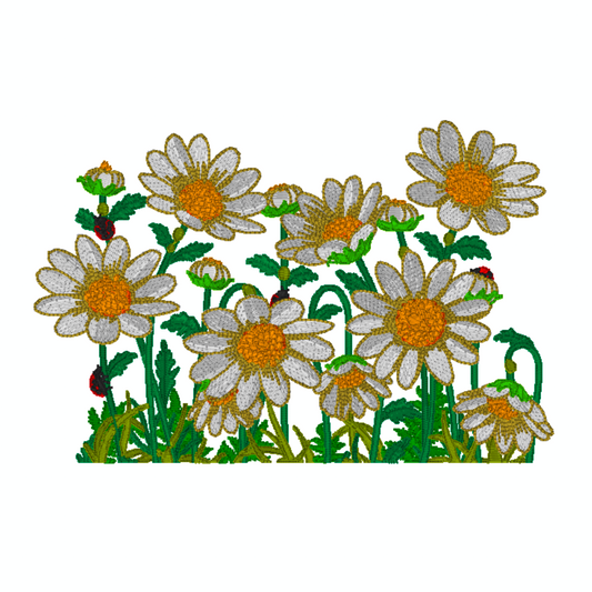 Motif de broderie machine : Fleur de jardin 305