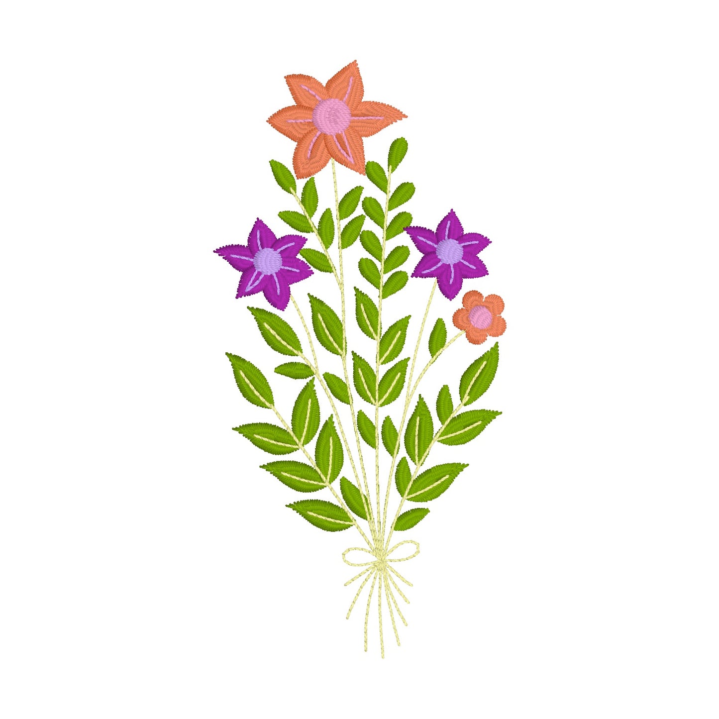 10 motifs de broderie machine : Bouquets Fleurs Sauvages