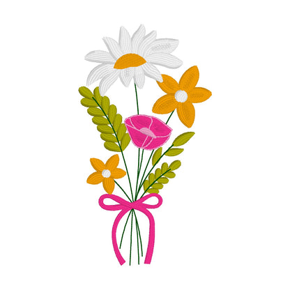 10 motifs de broderie machine : Bouquets Fleurs Sauvages