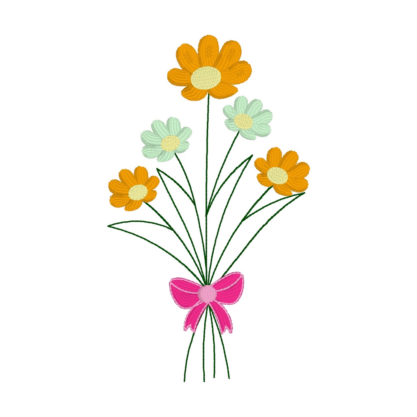 10 motifs de broderie machine : Bouquets Fleurs Sauvages