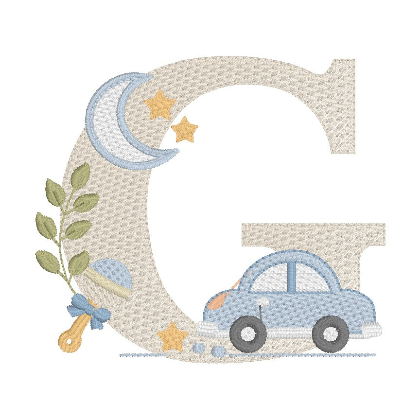 26 Lettres Voiture et 9 éléments décoratifs