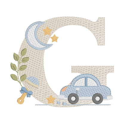 26 Lettres Voiture et 9 éléments décoratifs