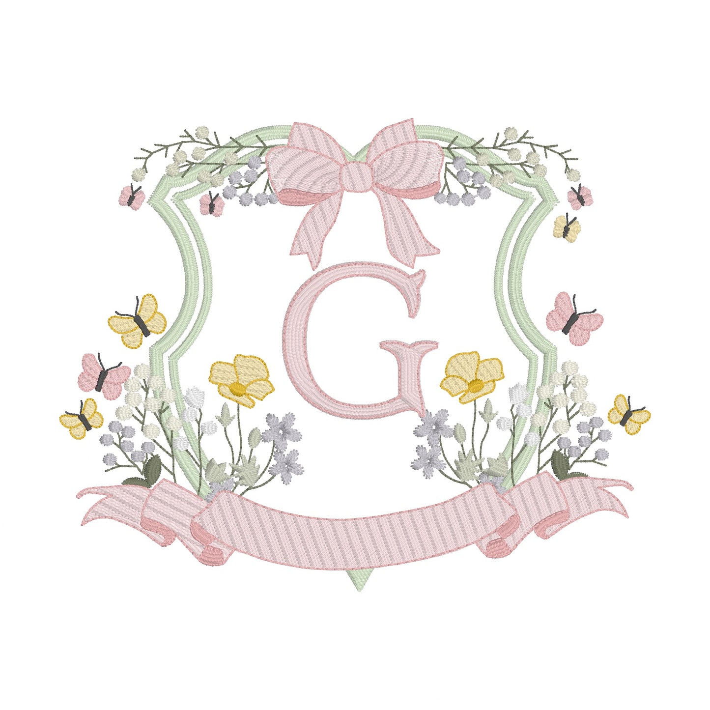 26 Lettres Jardin avec Couronne