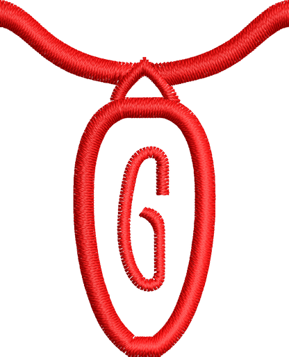 36 Motifs de broderie machine : Alphabet Guirlande 2