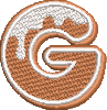 37 Motifs de broderie machine : Alphabet et nombre Biscuit au gingembre