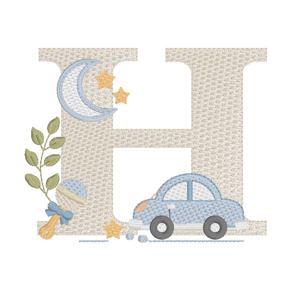 26 Lettres Voiture et 9 éléments décoratifs