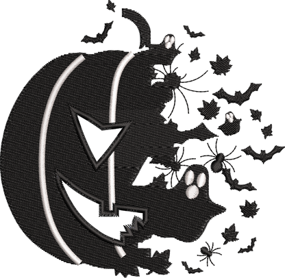 4 Motifs de broderie machine : Citrouilles de l'Halloween