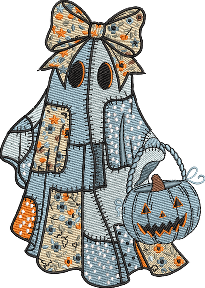 4 Motifs de broderie machine : Fantômes de l'Halloween