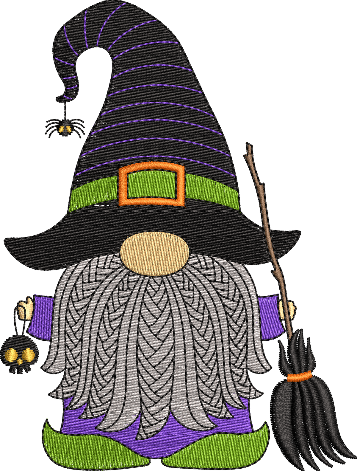 6 motifs de broderie machine : Lutins Halloween