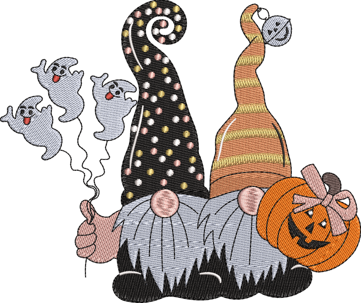 6 motifs de broderie machine : Lutins Halloween
