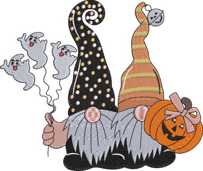 6 motifs de broderie machine : Lutins Halloween