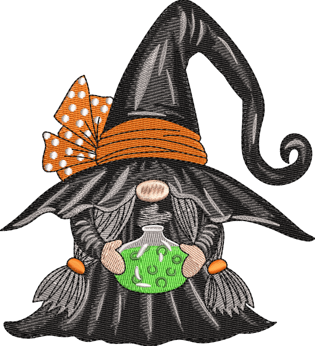6 motifs de broderie machine : Lutins Halloween