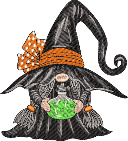 6 motifs de broderie machine : Lutins Halloween