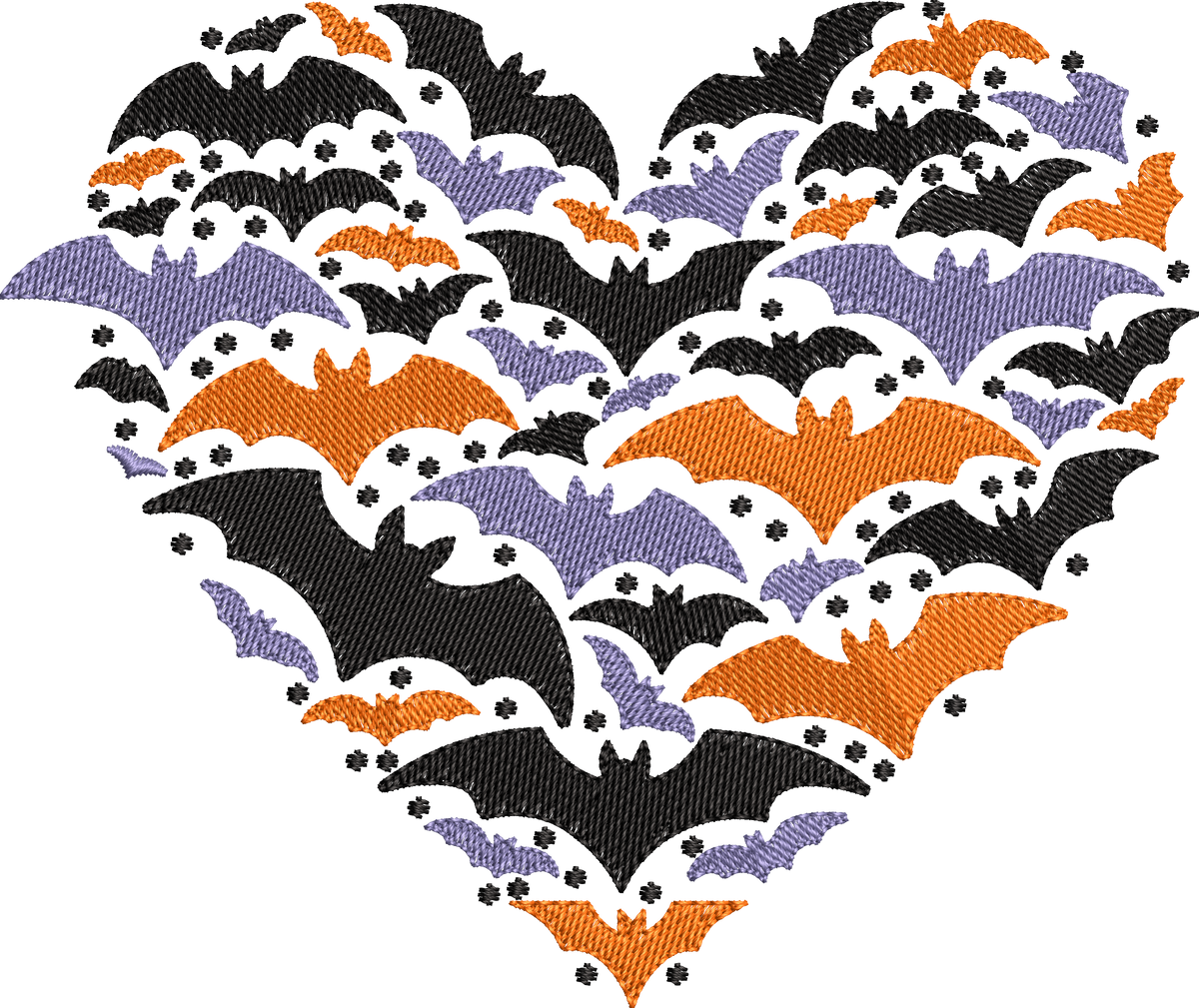 8 motifs de broderie machine : Lacets et coeurs Halloween