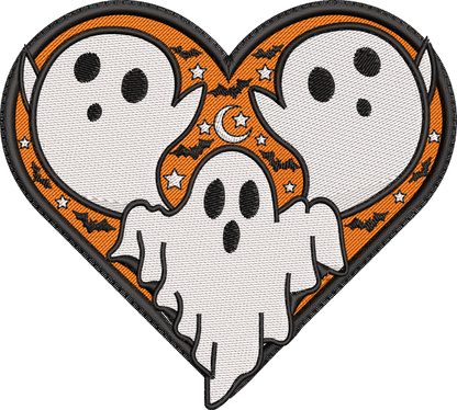 8 motifs de broderie machine : Lacets et coeurs Halloween